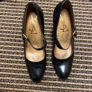 YSL black Mary Jane heels